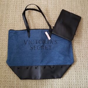 VS Logo tote & clutch set